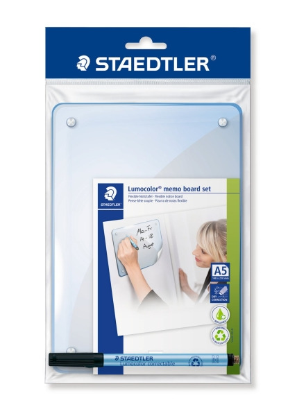 Staedtler Lumocolor 641 Lamina para Notas Flexible con Rotulador - TamaÃ±o 210x148mm - Autoadhesivo - Limpieza en Seco