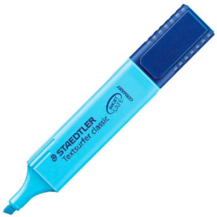 Staedtler Textsurfer Classic 364 Marcador Fluorescente - Punta Biselada - Trazo entre 1 - 5mm - Tinta con Base de Agua - Color Azul