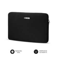 Subblim Business Laptop Sleeve Neoprene Funda para Portatiles hasta 14" - Fabricada en Neopreno - Delgada y Ligera - Doble Crema