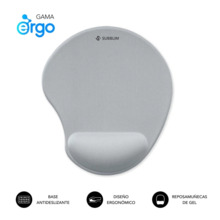 Subblim Ergo Neogel Alfombrilla Ergonomica para Raton - Espuma Elastica - Microtexturizada Impermeable - Base Antideslizante - C