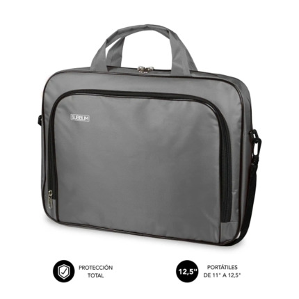 Subblim Estuche Oxford PortÃ¡til 11" a 12.5" - ProtecciÃ³n reforzada - Correas Ajustables -  Bolsillo Exterior - Color Gris