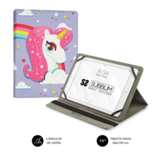 Subblim Funda Tablet Universal Trendy 9.6" a 11" - Posicion Stand con 2 Angulos de Vision - Soporte Antideslizante - Colores Var