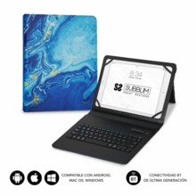 Subblim Keytab Pro Bluetooth Funda universal 9-10.1" - DiseÃ±o ultradelgado - Soporte ajustable - Sistema magnÃ©tico - Resistent