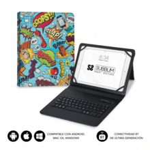 Subblim Keytab Pro Bluetooth Funda universal 9-10.1" - DiseÃ±o ultradelgado - Soporte ajustable - Sistema magnÃ©tico - Resistent