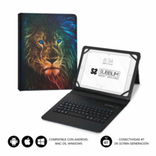 Subblim Keytab Pro Bluetooth Funda universal 9-10.1" - DiseÃ±o ultradelgado - Soporte ajustable - Sistema magnÃ©tico - Resistent