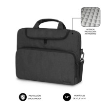 Subblim Maletin para Portatiles de hasta 14" Pulgadas - Proteccion Air Padding - Resistente Poliester Oxford - Repelente de Liqu