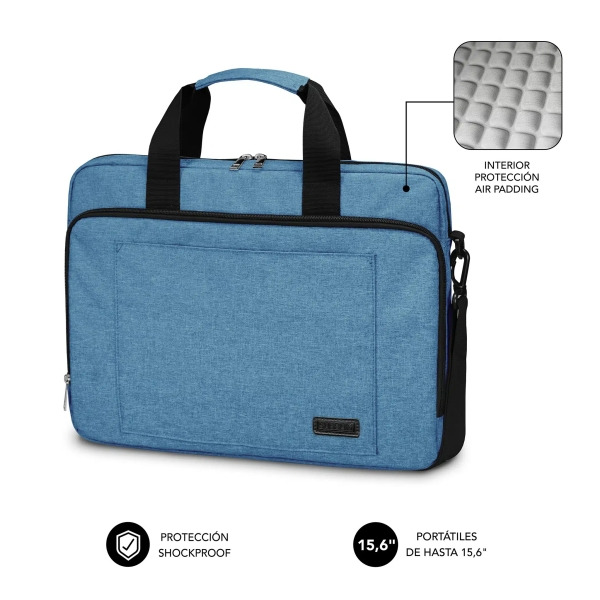 Subblim Maletin para Portatiles de hasta 15.6 Pulgadas - Proteccion Air Padding - Resistente Poliester Oxford - Repelente de Liq