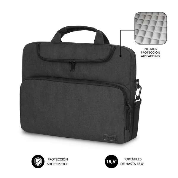Subblim Maletin para Portatiles de hasta 15.6 Pulgadas - Proteccion Air Padding - Resistente Poliester Oxford - Repelente de Liq