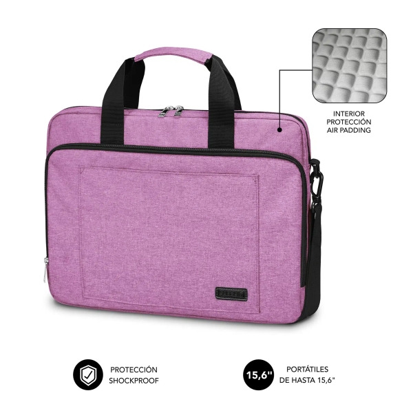 Subblim Maletin para Portatiles de hasta 15.6 Pulgadas - Proteccion Air Padding - Resistente Poliester Oxford - Repelente de Liq