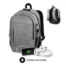 Subblim Mochila Urban Lock System - para Portatiles de hasta 16" - Bloqueo Antirrobo - Correas Ergonomicas - Espalda con Sistema