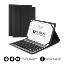 Subblim Teclado Bluetooth extraÃ­ble - Funda universal 9-10.1" - DiseÃ±o ultradelgado - Soporte ajustable - Acceso a todas las f