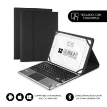 Subblim Teclado Bluetooth extraÃ­ble - Funda universal 9-10.1" - DiseÃ±o ultradelgado - Soporte ajustable - Touchpad - Sistema m