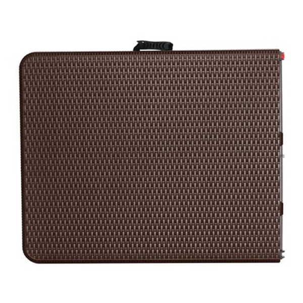 Sungarden Mesa de Resina Plegable Efecto Ratan 180x74x74cm 3.5cm - Color Marron (2)
