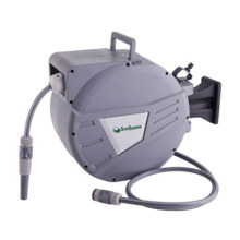 Sungarden SG0165 Manguera 20 Metros - Recogedor Automatico con Guia - Funcion de Retraccion Lenta - Soporte Para Instalacion en