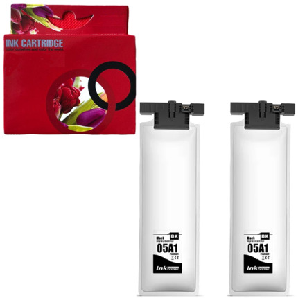 T05A1 pack 2 tintas pigmentadas compatible con Epson Workforce WF C878 y WF C879