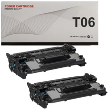T06 pack 2 cartuchos de toner negro compatible con Canon 3526C002 (2 X 20.000 pag)