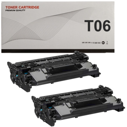 T06 pack 2 cartuchos de toner negro compatible con Canon 3526C002 (2 X 20.000 pag)