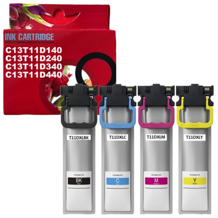 T11D1 T11D2 T11D3 T11D4 pack 4 tintas compatible con Epson WF C5390DW, WF C5890DWF