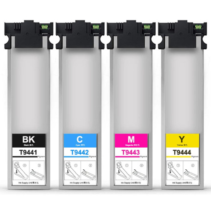 T9441 T9442 T9443 T9444 Pack 4 tinteiro pigmentada generico para Workforce negro WF-C5210, C5290, C5710DWF, C5790DWF