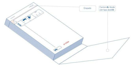 Talonario de Comandas 10x15 Triplicado Modelo Raya