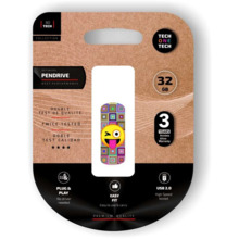 TechOneTech Clip Tech Emoji GuiÃ±o Memoria USB 2.0 32GB (Pendrive)