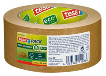 Tesa Tesapack Paper Standard Cinta Adhesiva de Papel 50mmx50m - Hecho con 56% de Materiales Biodegradables - Papel Procedente de