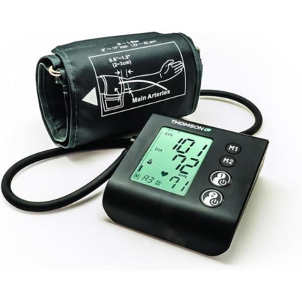 Thomson Cardio A7 Tensiometro de Brazo - Deteccion Arritmia - Memoria 100 Lecturas - 2 Usuarios - Color Negro