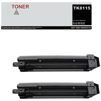 TK8115 pack 2 toner negro compatible con Kyocera 1T02P30NL0 / TK8115K