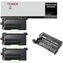 TN3610XL / DR3600 pack 3 toner negro y 1 tambor compatible con Brother TN3610XL / DR3600
