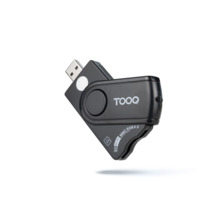 Tooq Lector de Tarjeta Inteligente y DNI + SIM, SD y SF - USB-A - Compatible con DNI 4.0 y Documento de Identidad de Portugal -