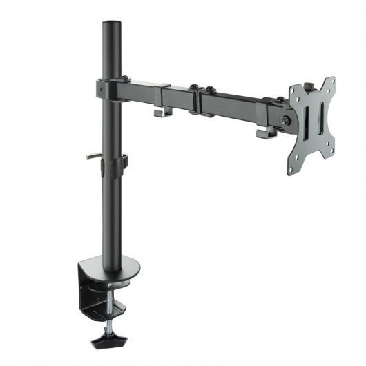 Tooq Soporte de Mesa con Brazo Articulado para Monitor de 13-32 - Giratorio e Inclinable - Gestion de Cables - Peso Max 8kg - VE