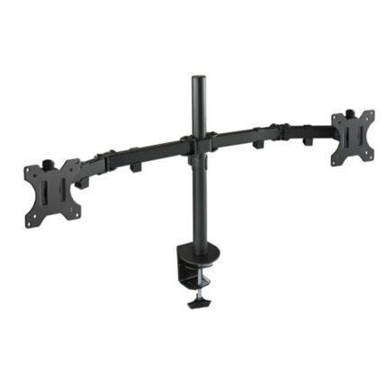 Tooq Soporte de Mesa con Brazos Articulados para 2 Monitores de 13-32 - Giratorio e Inclinable - Gestion de Cables - Peso Max 8kg x Brazo - VESA 100x100mm