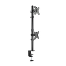 Tooq Soporte de Mesa para 2 Monitores en Vertical de 13"-32" - Giratorio e Inclinable - Peso Max 8kg x Brazo - VESA 100x100mm