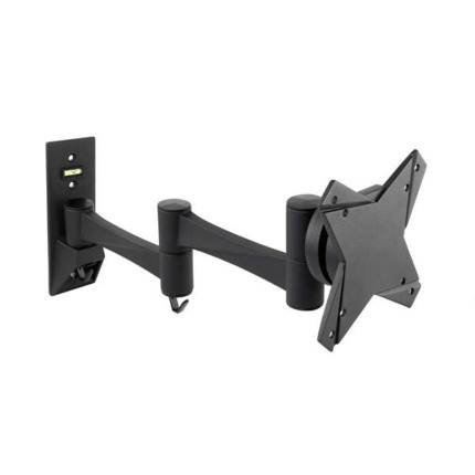Tooq Soporte de Pared con Brazo Articulado para TV de 13-27 - Giratorio e Inclinable - Gestion de Cables - Peso Max 15kg - VESA 100x100mm - Color Negro