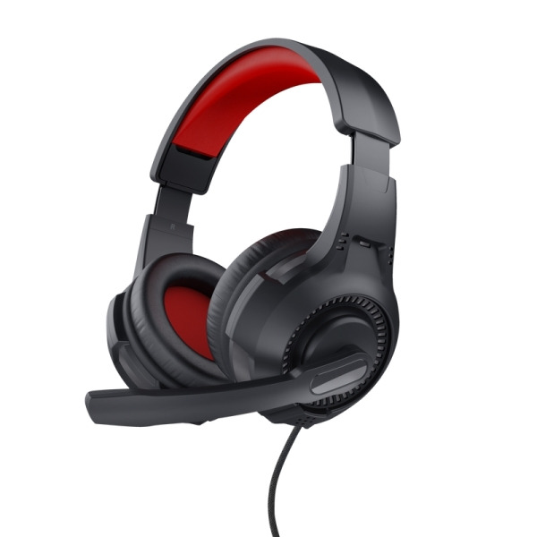Trust Auriculares Circumaurales para Juegos - Microfono Plegable - Diadema Ajustable - Sonido Estereo - Microfono Condensador -