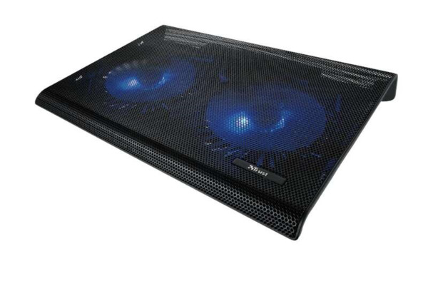 Trust Base de Refrigeracion para Portatil hasta 17.3" USB - Iluminacion LED Azul - 2 Ventiladores de 125mm - 800 RPM - 360 x 280