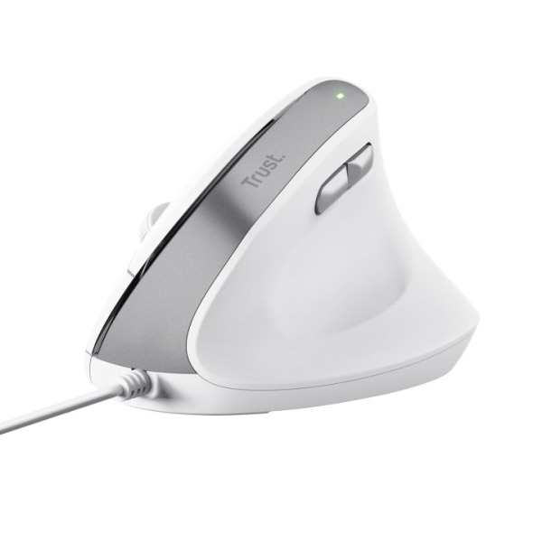 Trust Ergo Bayo Teclado - DPI Ajustable 800-2400ppp - 6 Botones - Cable 150cm -Color Blanco