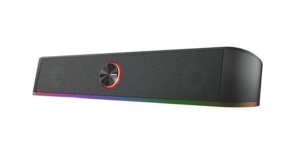Trust GXT 619 Thorne Barra de Sonido Gaming 12W - Iluminacion RGB - Jack 3.5mm - Control de Volumen - Color Negro