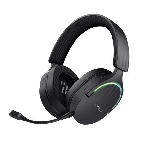 Trust GXT491 Fayzo Auriculares Gaming Bluetooth, USB 2.4Ghz - Iluminacion RGB - Microfono Extraible - Diadema Ajustable - Autono