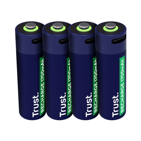 Trust Pack de 4 Pilas Recargables 1700 mAh AA