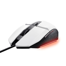 Trust Raton Gaming Iluminado Felox - Velocidad Ajustable 200-6400 PPP - 3 Configuraciones LED Multicolor - 6 Botones Programable