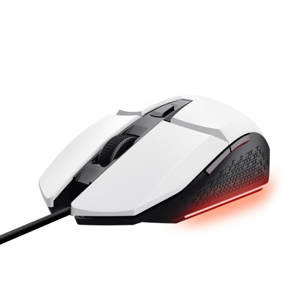 Trust Raton Gaming Iluminado Felox - Velocidad Ajustable 200-6400 PPP - 3 Configuraciones LED Multicolor - 6 Botones Programable