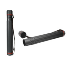 Tubo Portaplanos Grande - Medidas 8x64cm - Con Tapa y Bandolera - Color Negro