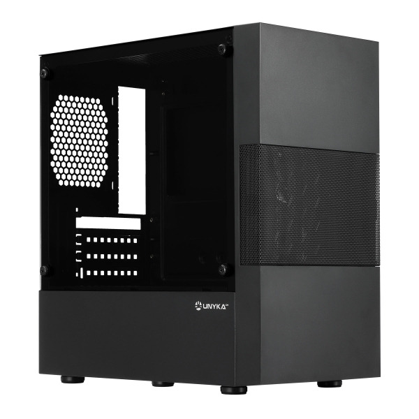 Unykach Aero C25 Caja MicroATX - Fuente de Alimentacion 500W Incluida - TamaÃ±o Disco Soportado 3.5", 2.5" - USB-A 3.0 y Audio