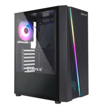 Unykach Glayze Caja Torre ATX - Iluminacion ARGB - Lateral Cristal Templado - USB-A 2.0/3.2 y Audio - 1 Ventilador 120mm RGB Ins