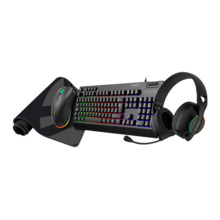 Unykach Pack Gaming NOVA 4in1 USB Teclado Multimedia + Raton 7200dpi + Auriculares con Microfono + Alfombrilla XL - Teclado Port