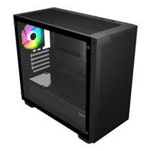 Unykach Revelat Mesh Edge Caja Micro ATX, ITX - Lateral de Vidrio Templado - 3.5", 2.5" - USB-A 2.0, USB-3.0 y Audio - 4 Ventila