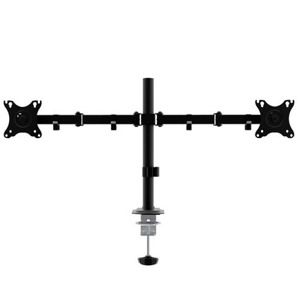 Unykach UK1422 Soporte de Mesa con Brazo Articulado para 2 Monitores de 10"-32" - Giratorio, Inclinable y Extensible - Gestion de Cables - Peso Max 10kg por Brazo - VESA 100x100mm