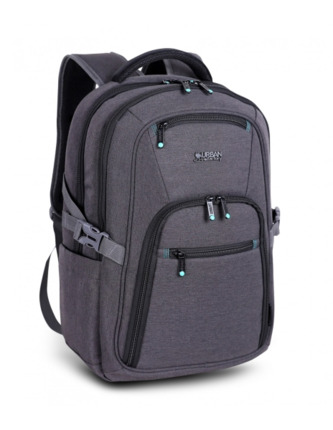Urban Factory Heavee Green Mochila de Viaje para Portatil 17.3" - Ecologica - Color Gris