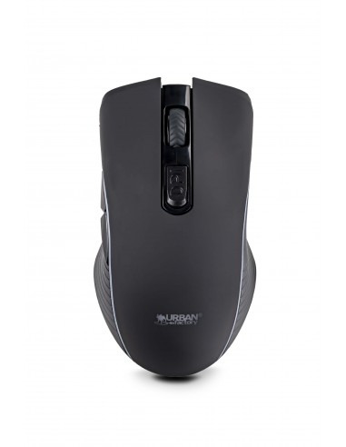 Urban Factory Onlee Raton Bluetooth 2.4Ghz - 1000-2400dpi - Bateria Recargable de 280mAh - 6 Botones - Uso Ambidiestro - Color N